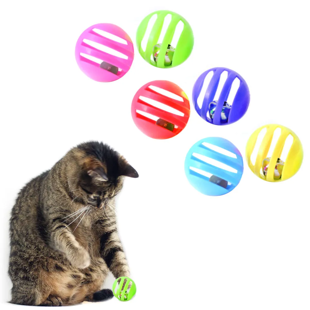 12 Cat Toys Bells Balls Play Kitten Fun Games Pets Interactive Animal Exercise