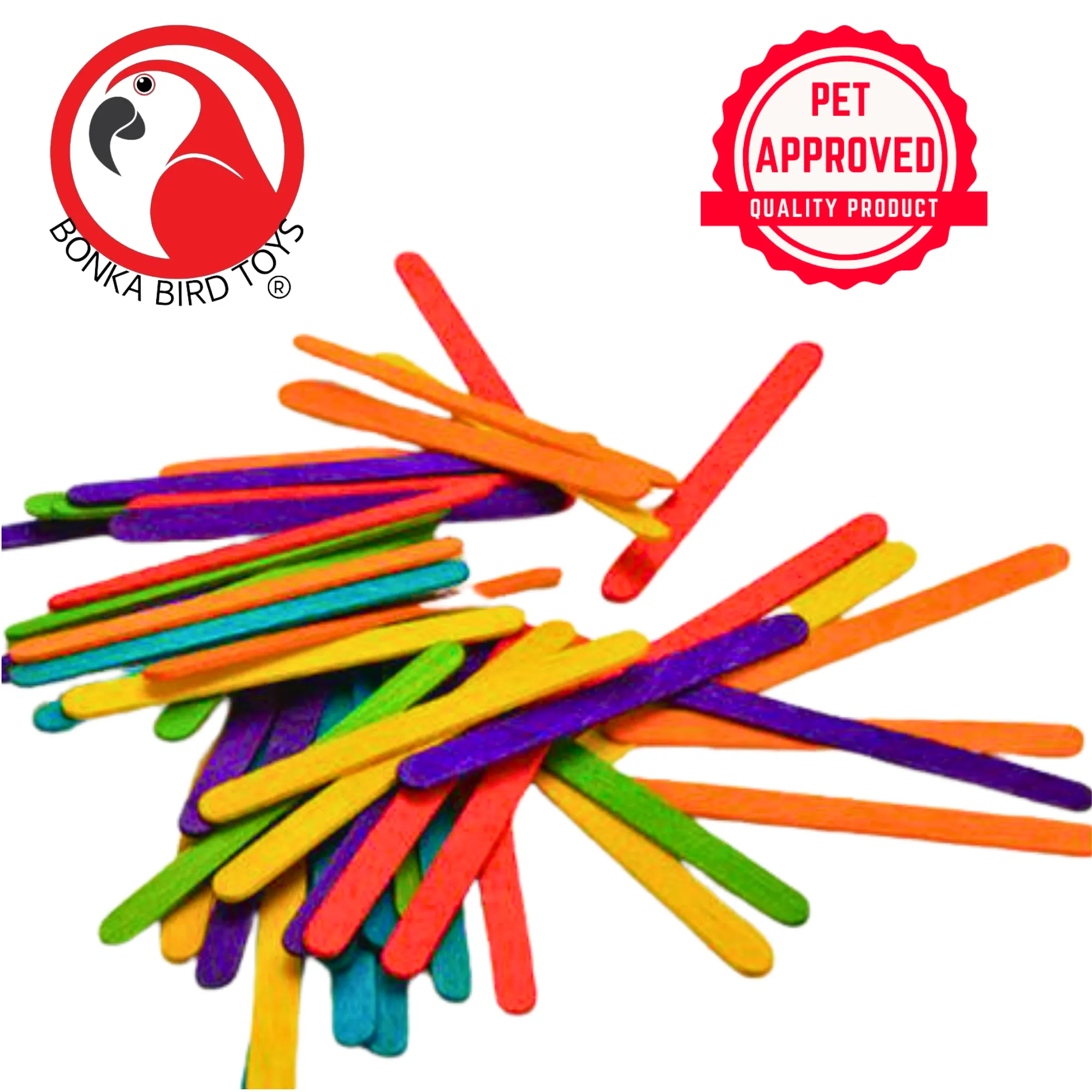 1227 Pk50 Colored Wooden Chewy Sticks