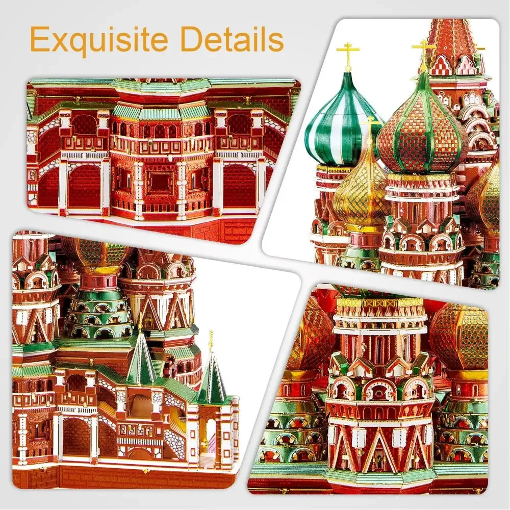 3d Metal Puzzle Model Building Kits-saint Basils Cathedral Jigsaw Toy Christmas Birthday Gifts for Adults Kids