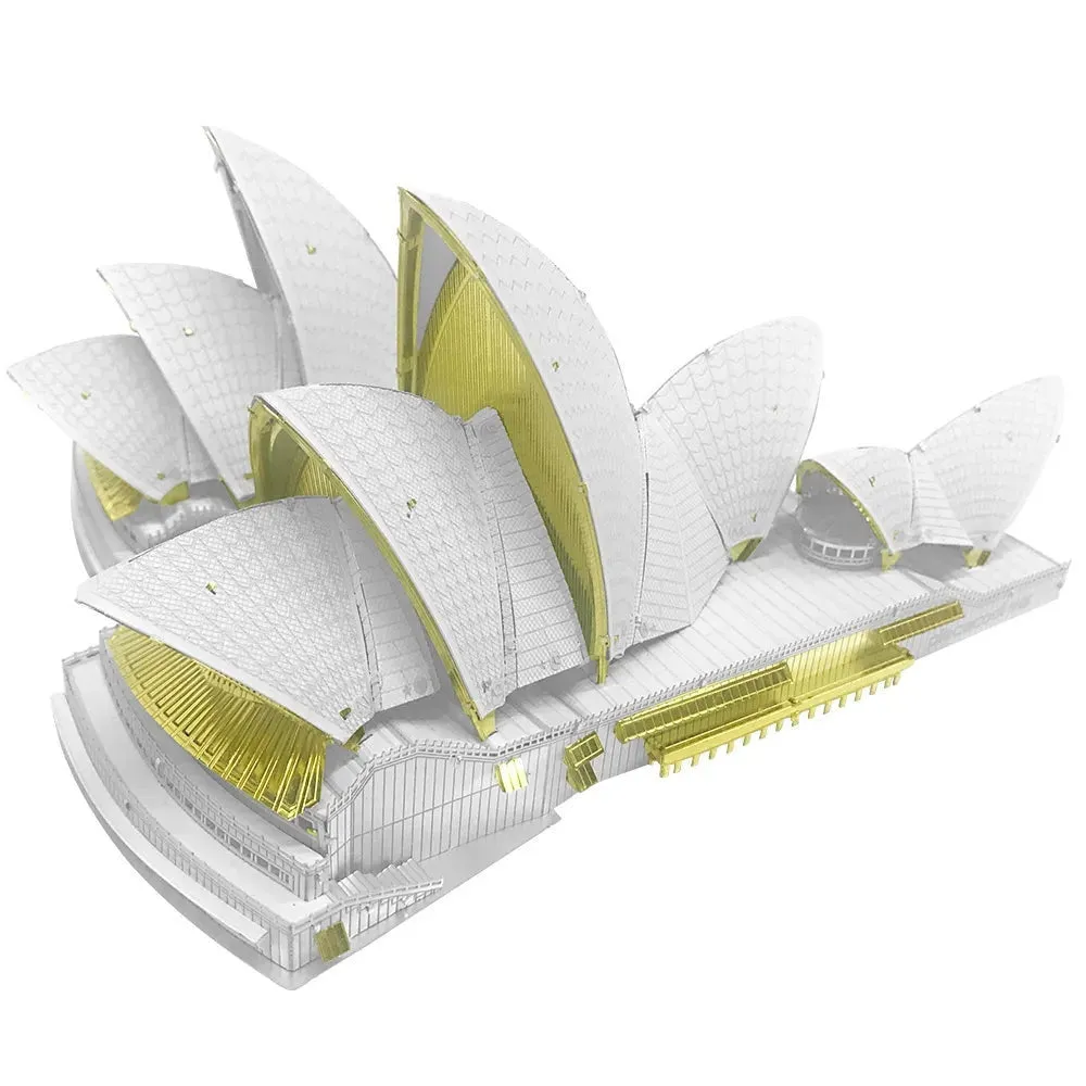 3d Metal Puzzle Sydney Opera House Model Building Kits Assembly Diy Toys Jigsaw for Teens