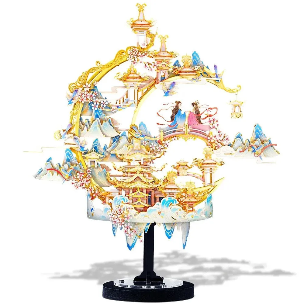 3d Metal Puzzle the Moon Rose Assembly Model Kits Diy Set Jigsaw Toy