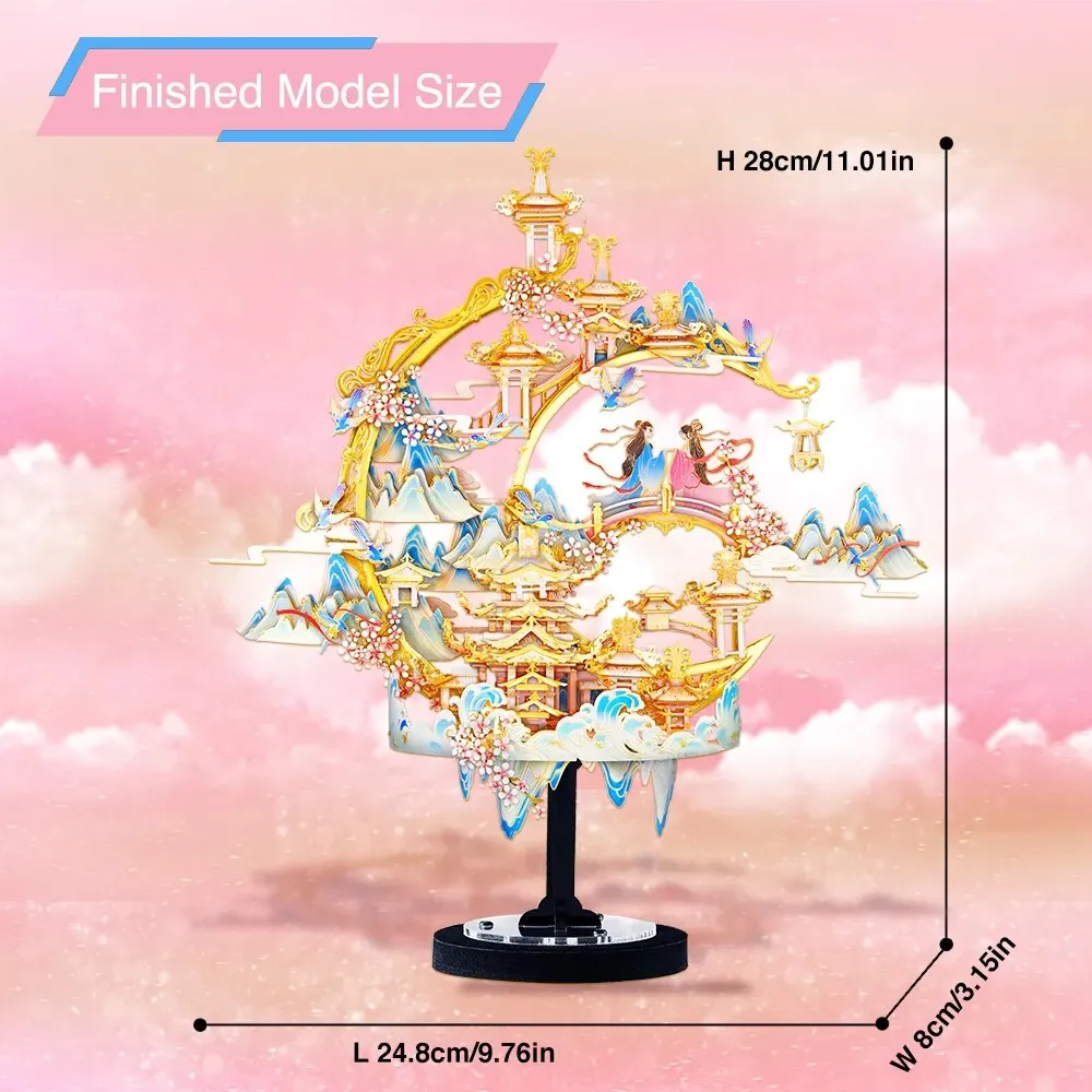 3d Metal Puzzle the Moon Rose Assembly Model Kits Diy Set Jigsaw Toy
