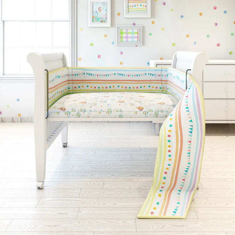 7 Piece Organic Baby Cot Bedding Set - Carnival