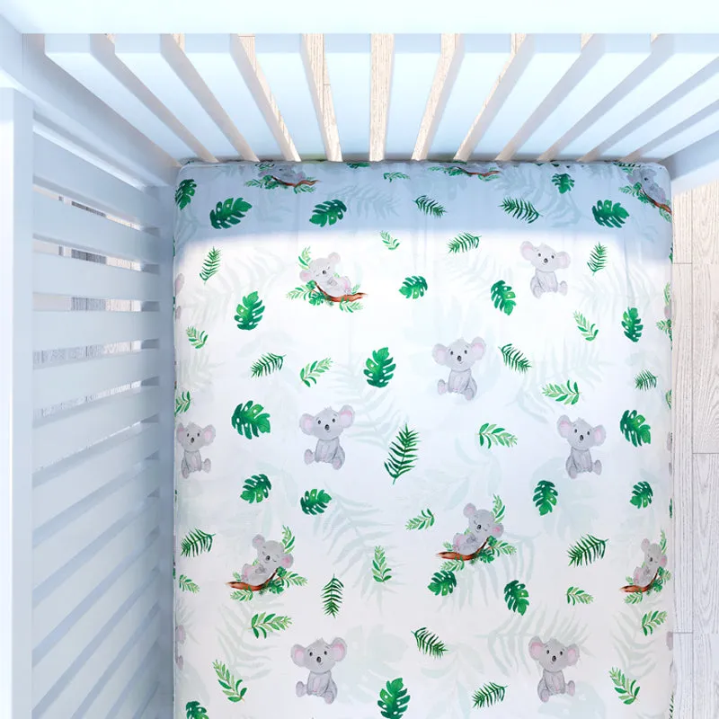 7 Piece Organic Baby Cot Bedding Set - Koala