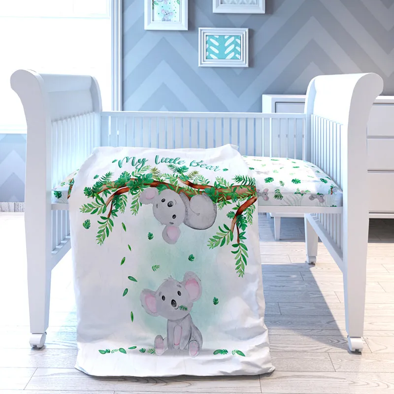 7 Piece Organic Baby Cot Bedding Set - Koala