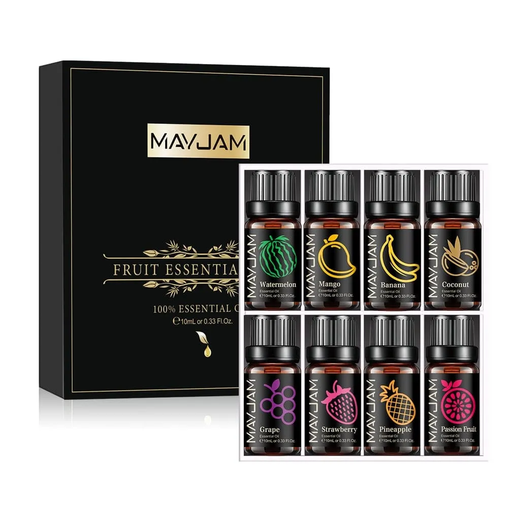8pcs Fruit Essential Oils Set for Candle Soap Making Mango Coconut Skin