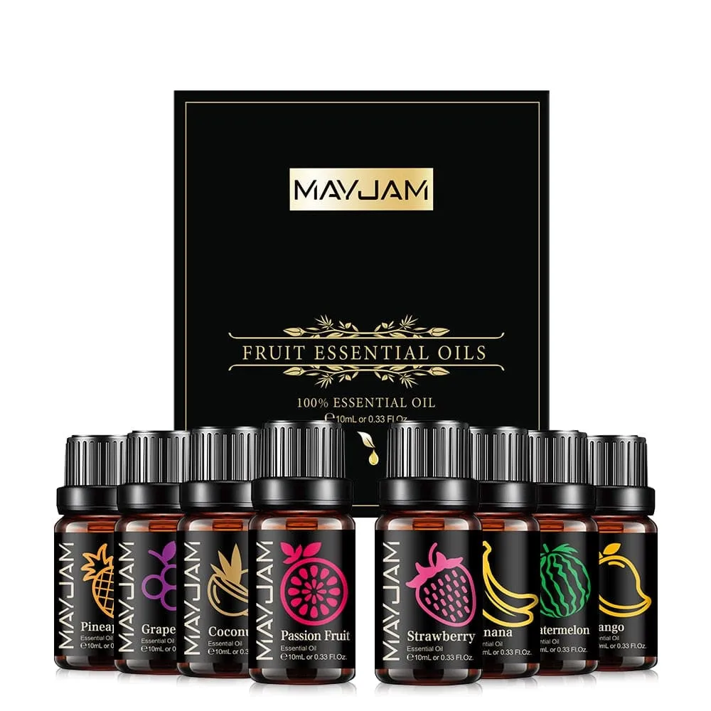 8pcs Fruit Essential Oils Set for Candle Soap Making Mango Coconut Skin