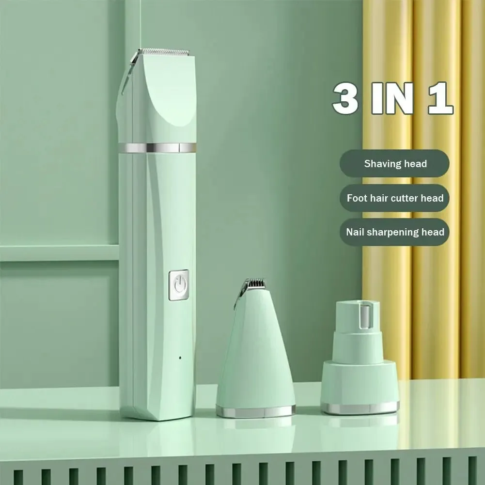 AnniePaw 4 in 1 Rechargeable Electric Pet Hair Trimmer  Dog Cat Grooming Nail Grinder Cordless Professional Tools
