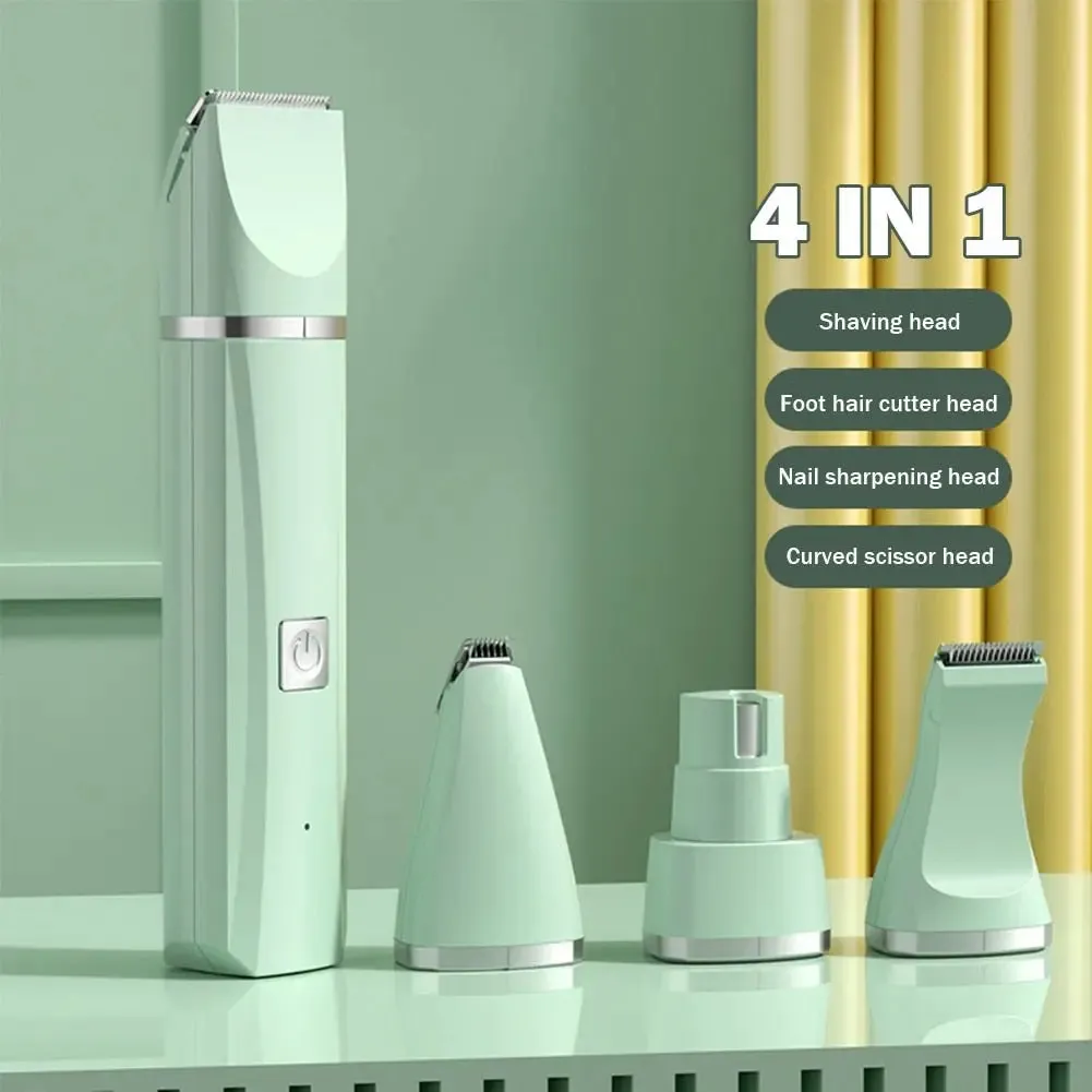 AnniePaw 4 in 1 Rechargeable Electric Pet Hair Trimmer  Dog Cat Grooming Nail Grinder Cordless Professional Tools