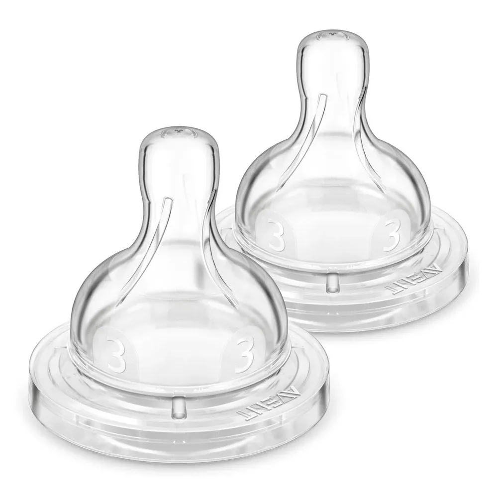 Avent Anti-Colic Baby Bottle Nipple - Flow 3 (3  Months)
