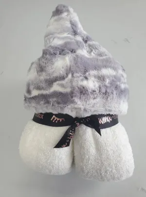 Baby Hooded Towel | Winx   Blinx | White with Marble Grey