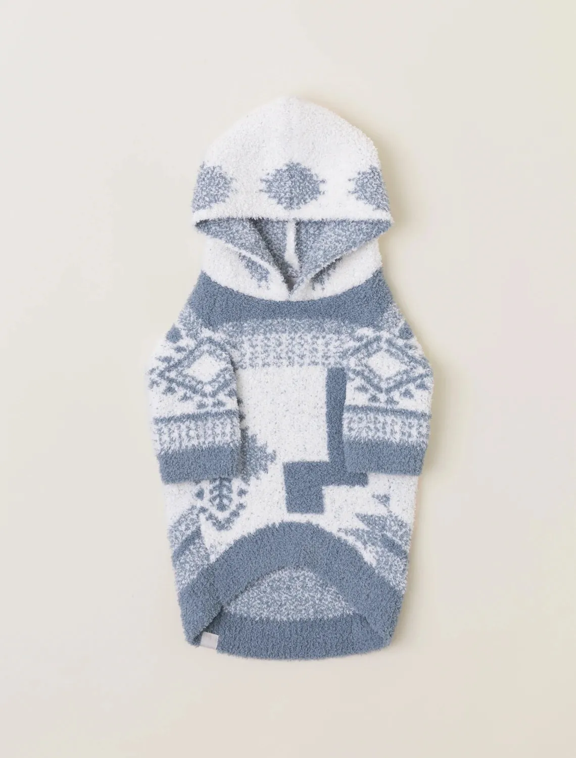 Barefoot Dreams - Cozychic Patchwork Pet Hoodie in Cream/Dusk