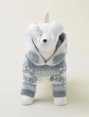 Barefoot Dreams - Cozychic Patchwork Pet Hoodie in Cream/Dusk