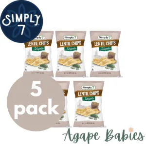 [Bundle Of 5] Simply 7 Lentil Chips - Jalapeno (113g x5) Exp: - 04/24