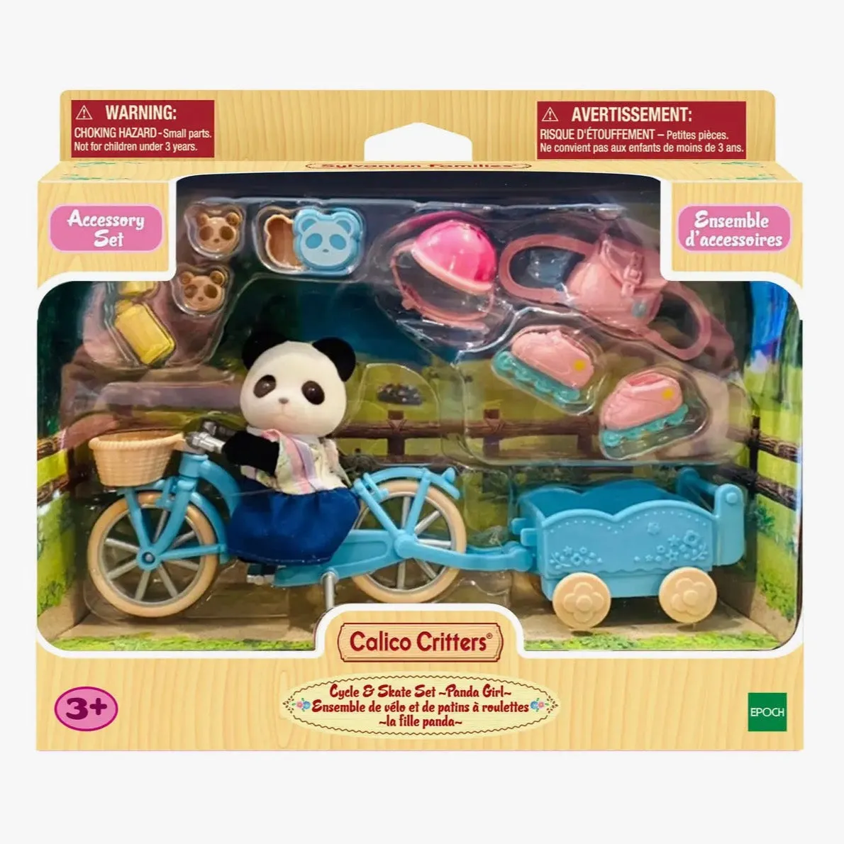 Calico Critters Panda Girl Cycle and Skate set