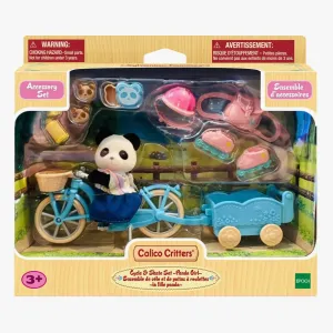 Calico Critters Panda Girl Cycle and Skate set