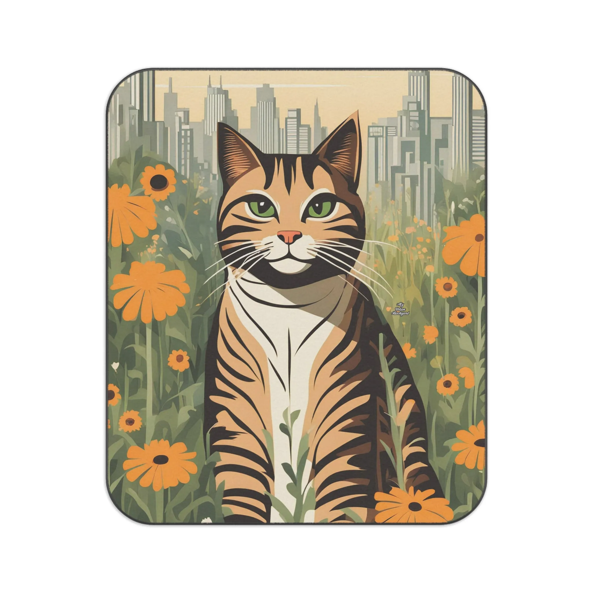 City Tabby Cozy Outdoor Picnic Blanket - Water-Resistant, 51x61 Inches