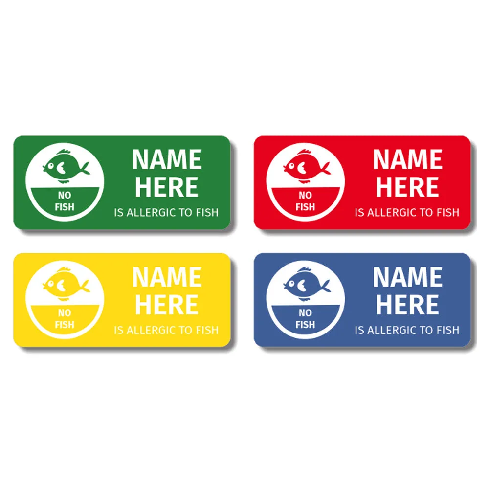 Classic Rectangle Allergy Labels (Pack of 32)