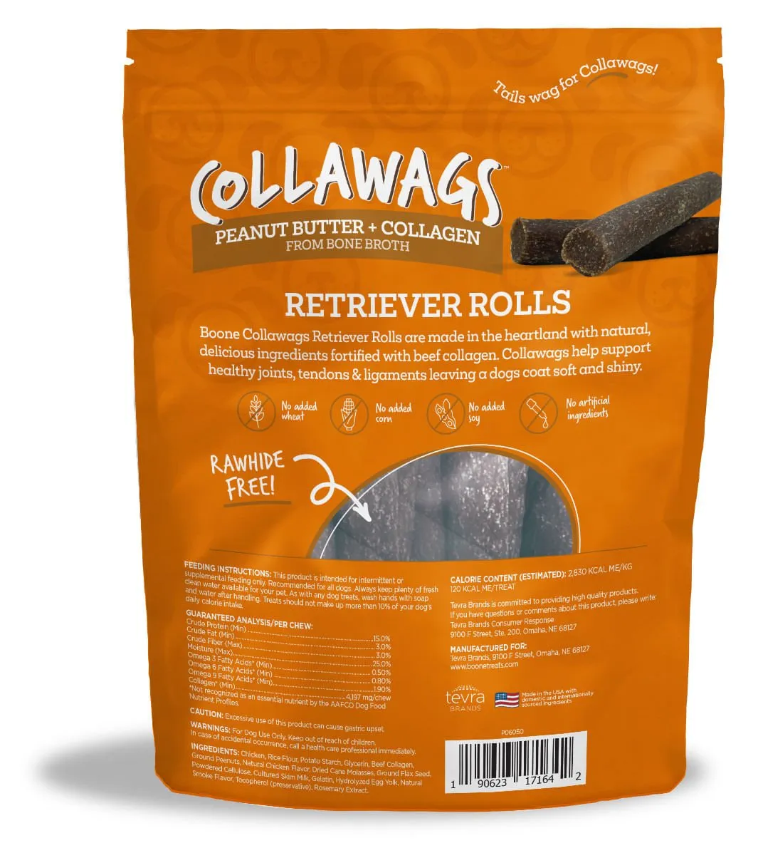 Collawags Retriever Rolls, Peanut Butter Flavor