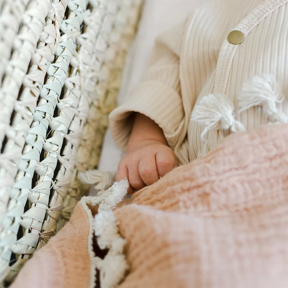 Crane Baby 6 Layer Muslin Blanket - Copper