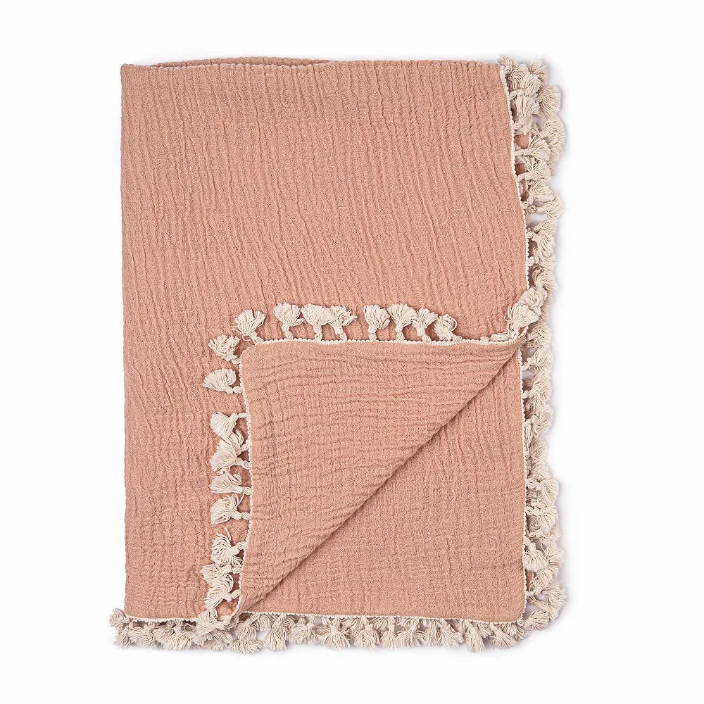 Crane Baby 6 Layer Muslin Blanket - Copper