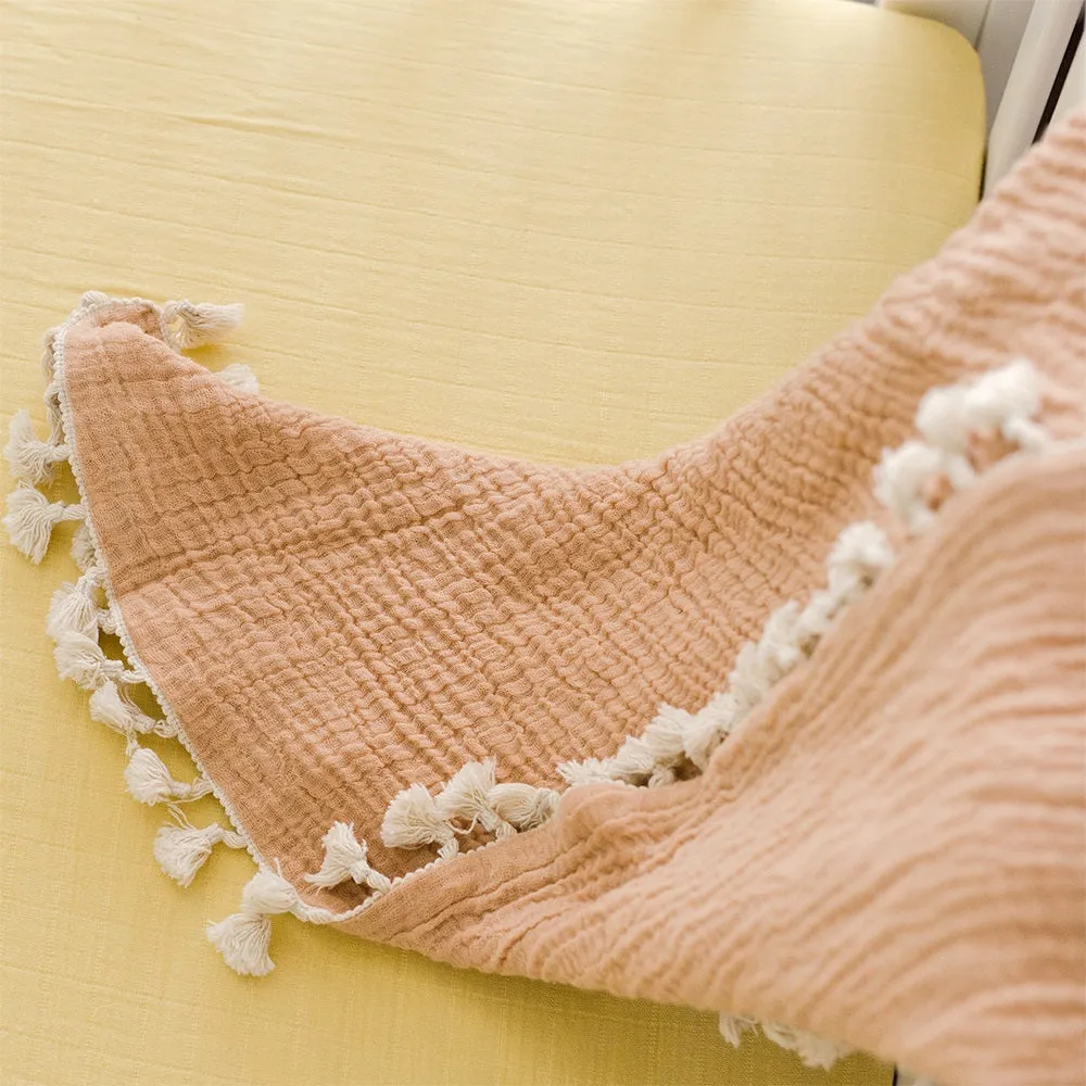 Crane Baby 6 Layer Muslin Blanket - Copper