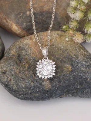Cushion Cut 1.5 Carat American Diamond Necklace
