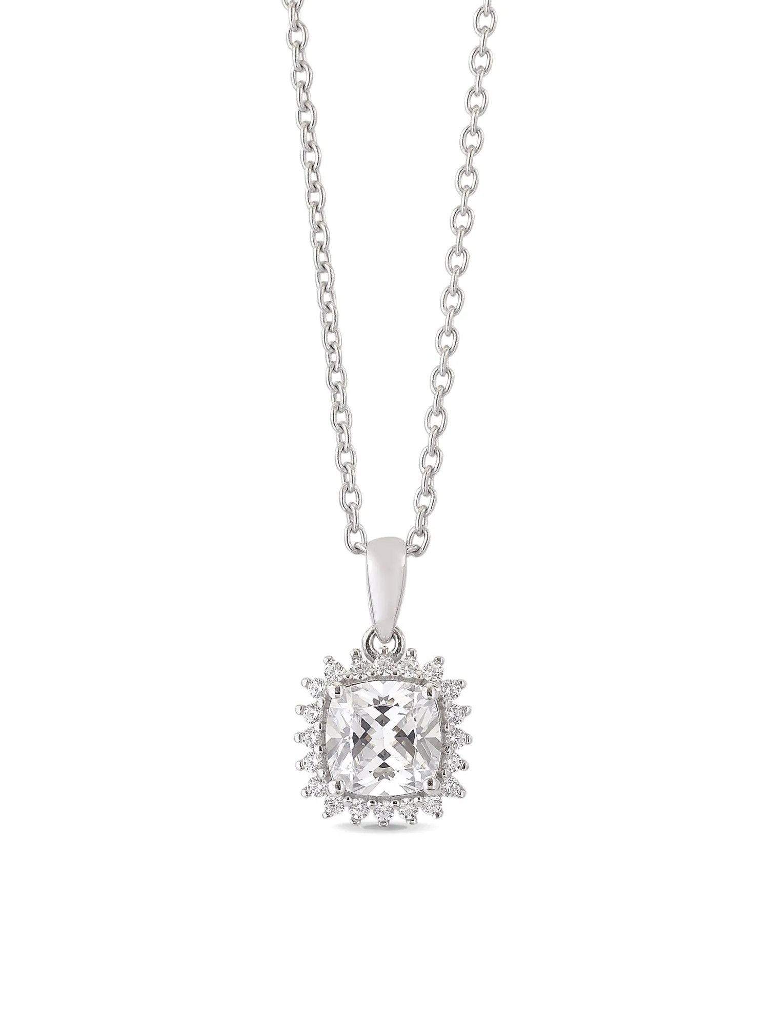 Cushion Cut 1.5 Carat American Diamond Necklace