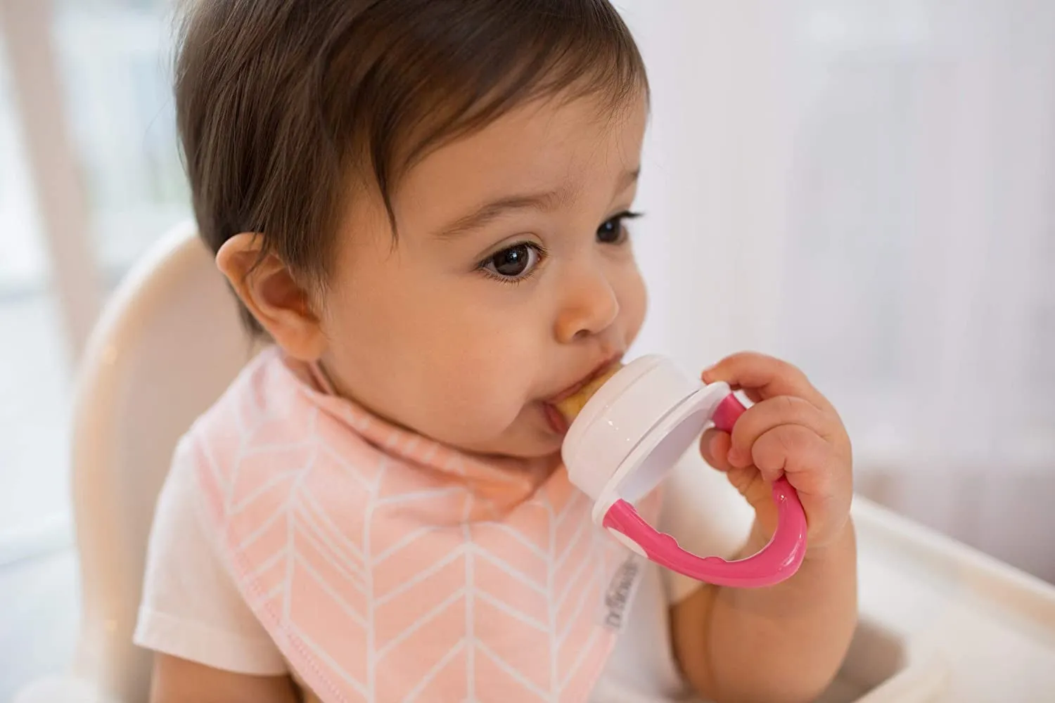 Dr.Brown's Fresh Firsts Silicone Feeder, 1-Pack - Pink