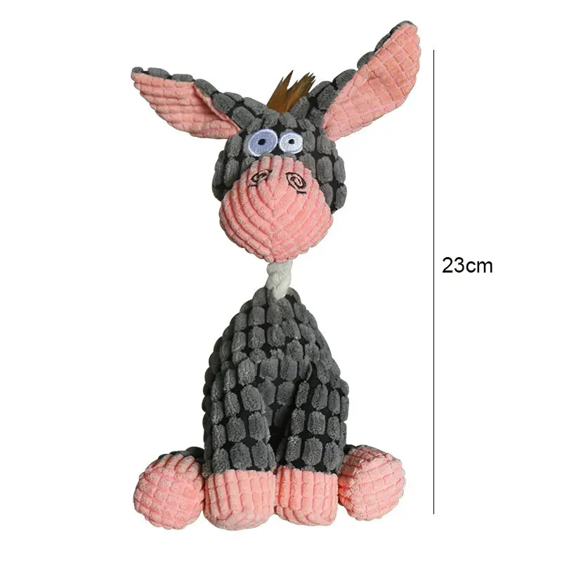 Easter Donkey Shape Squeaky Chew Toy for Dogs Corduroy Anniepaw