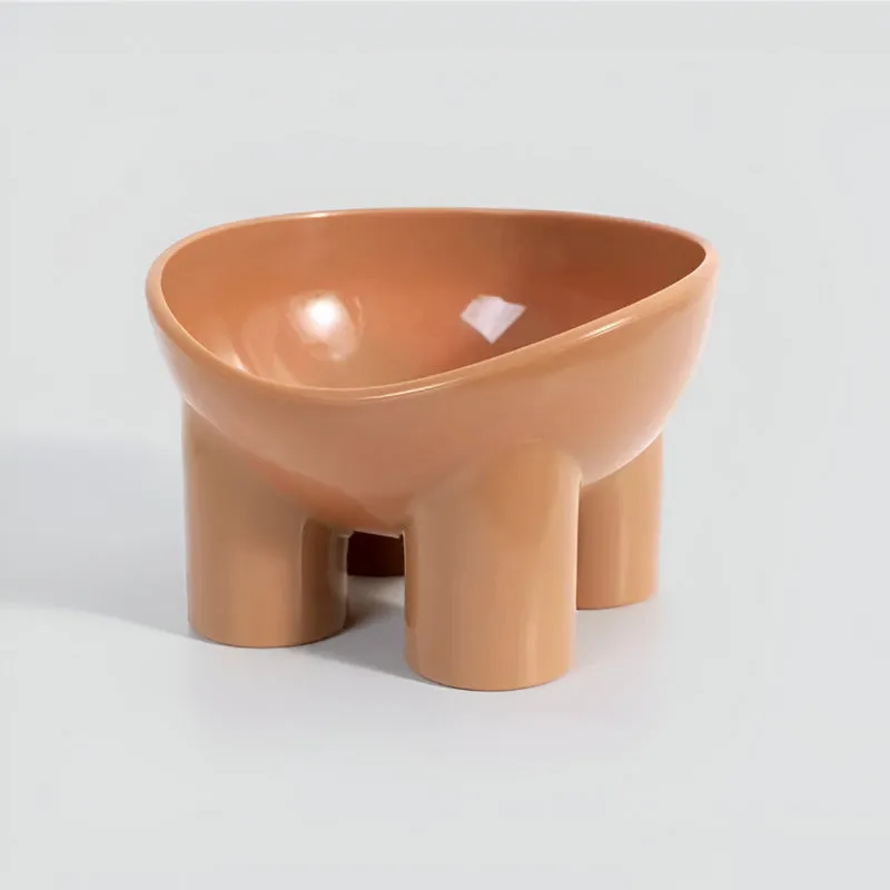 Elevated High Foot Pet Bowl with Neck Protector and Anti-Tip Design