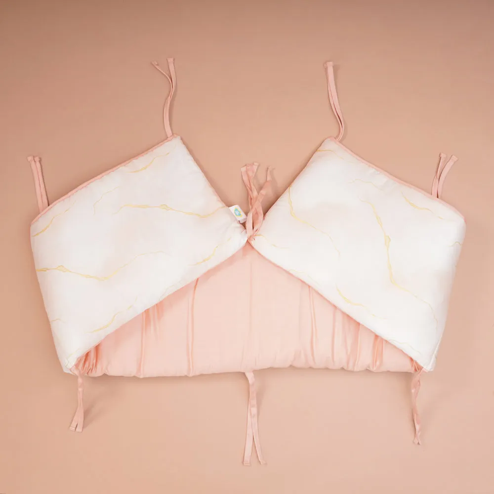 Fancy Fluff Organic Cot Half Bumper - Day Dream