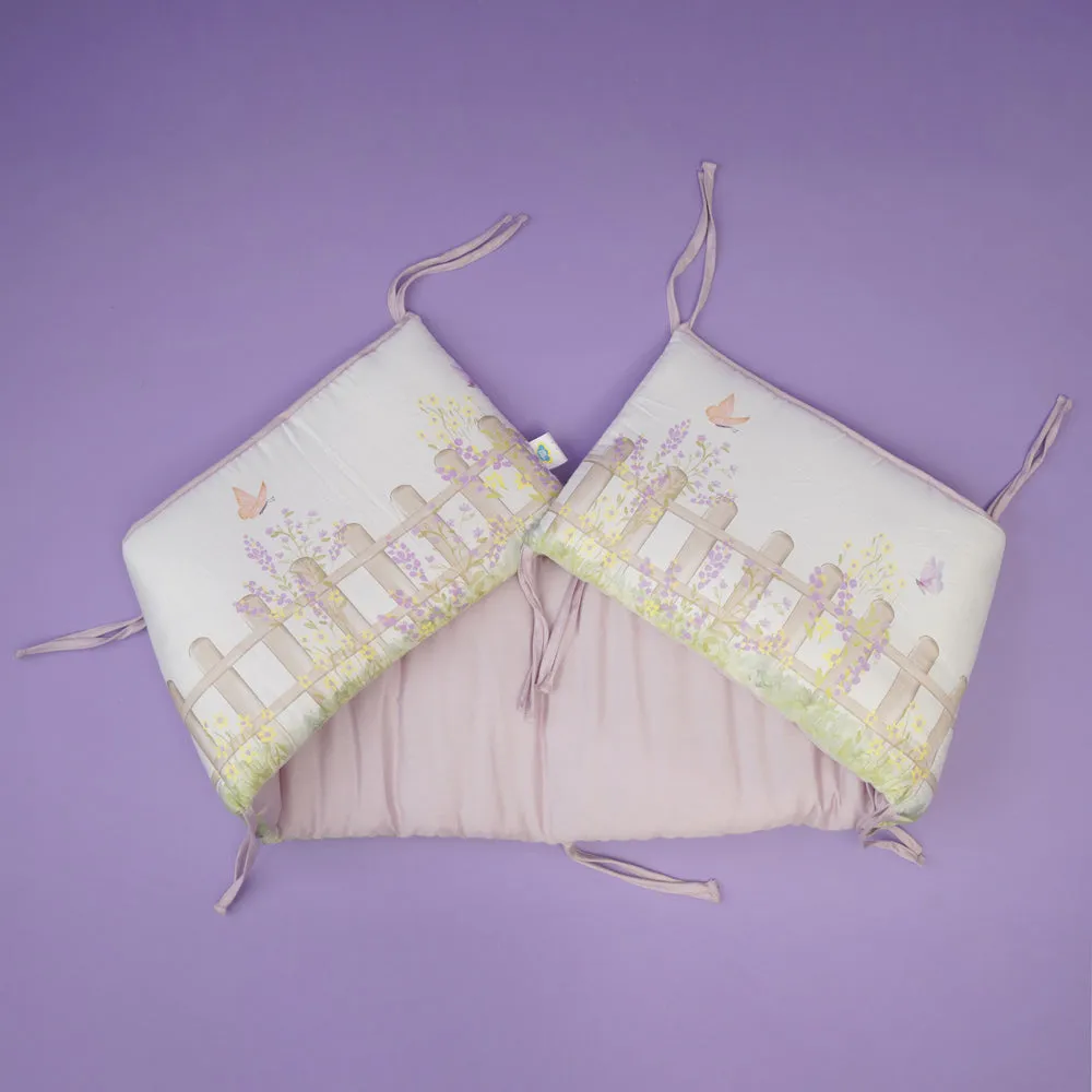 Fancy Fluff Organic Cot Half Bumper - Pixie Dust