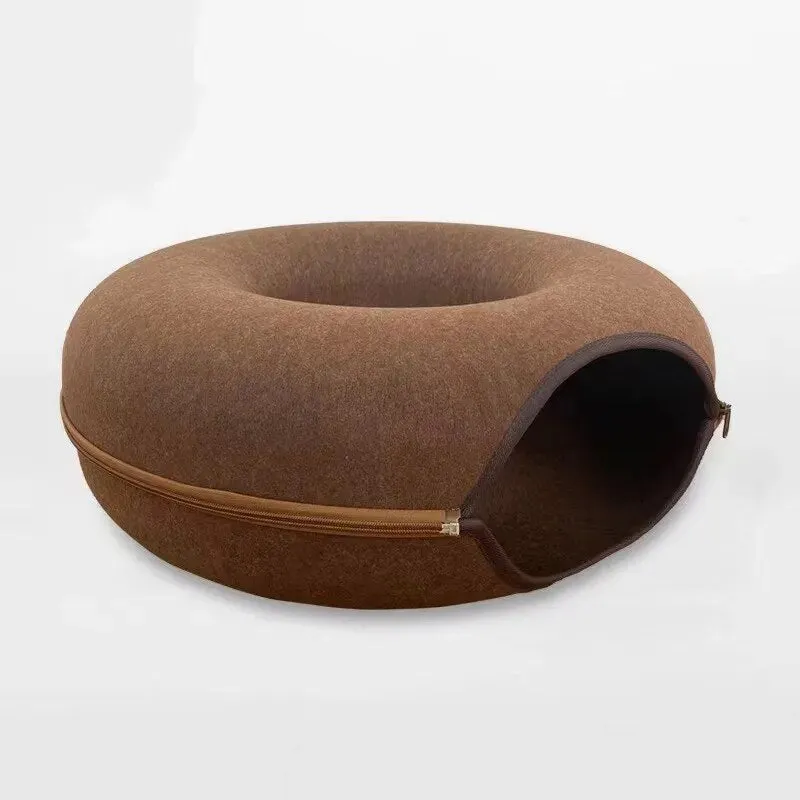 Foldable Felt Cat Tunnel Bed