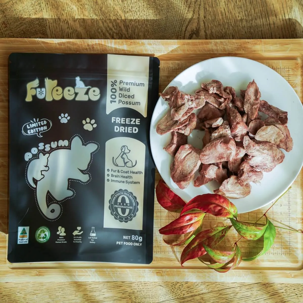 Freeze Dried Diced Possum By Fureeze™80g