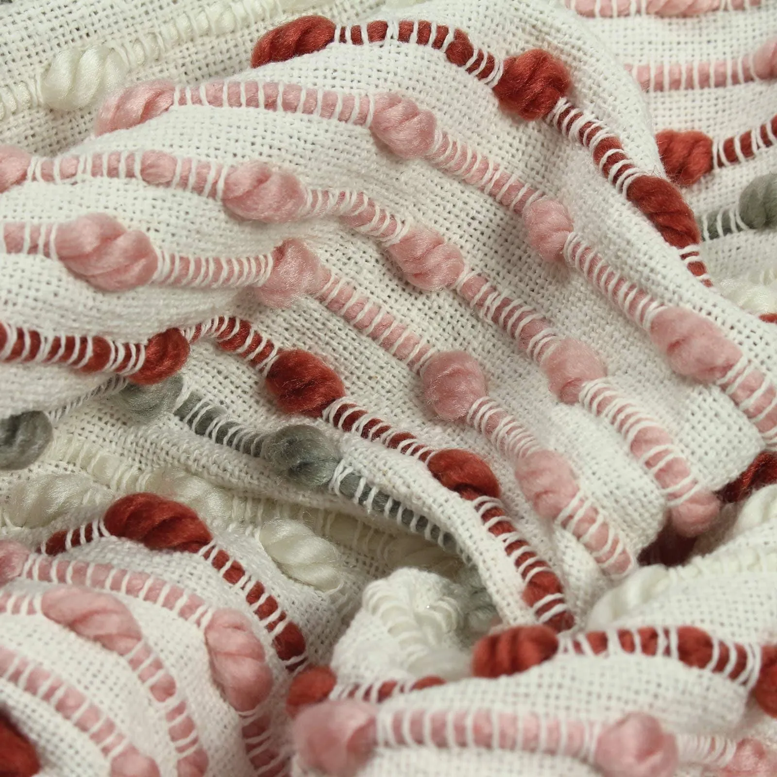 Furn Dhadit Stripe Throw - Blush