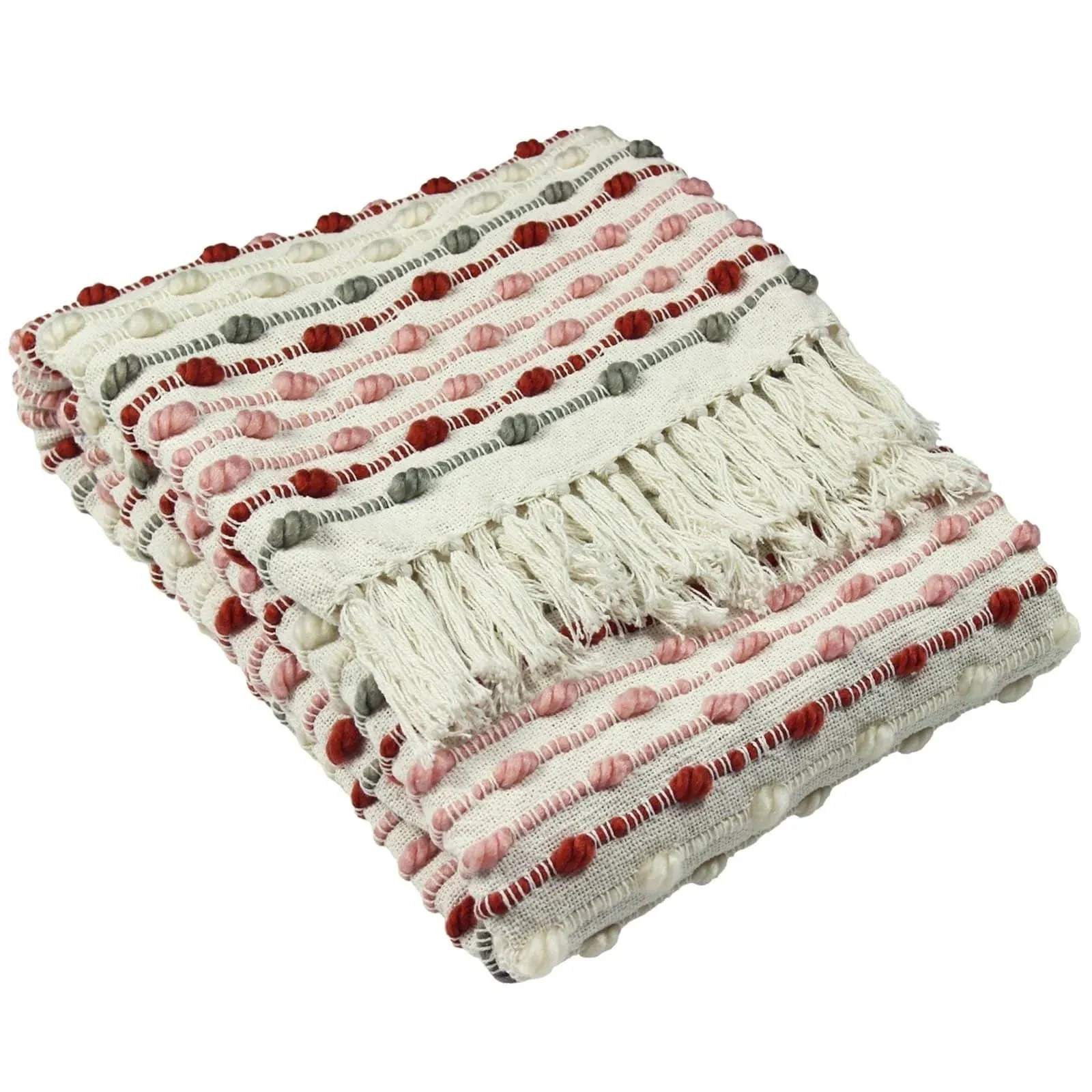 Furn Dhadit Stripe Throw - Blush