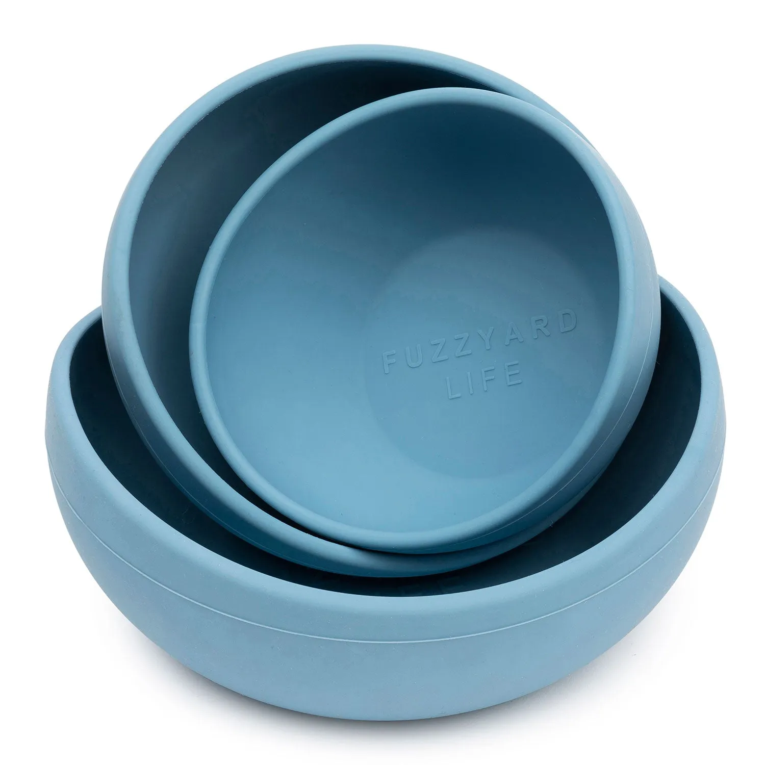 FuzzYard Life French Blue Silicone Bowl
