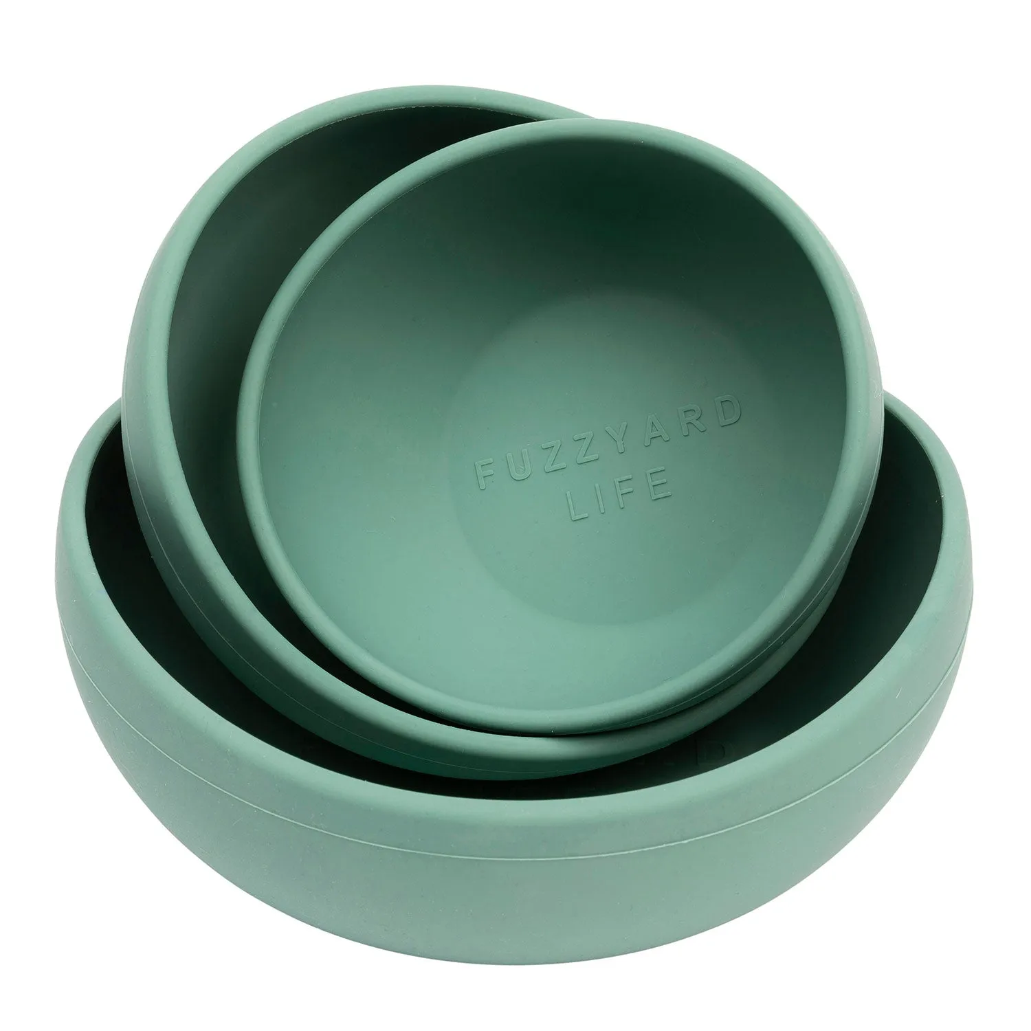 FuzzYard Life Myrtle Green Silicone Bowl
