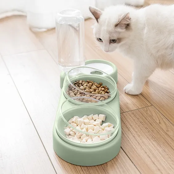 High Quality Pet Dogs Cats Double Bowls Food Water Feeder Container Dispenser for Dogs Cats Drinking Bowl