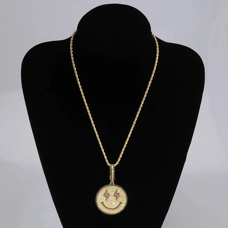 Hip-hop Smiling Face Emoji Pendant
