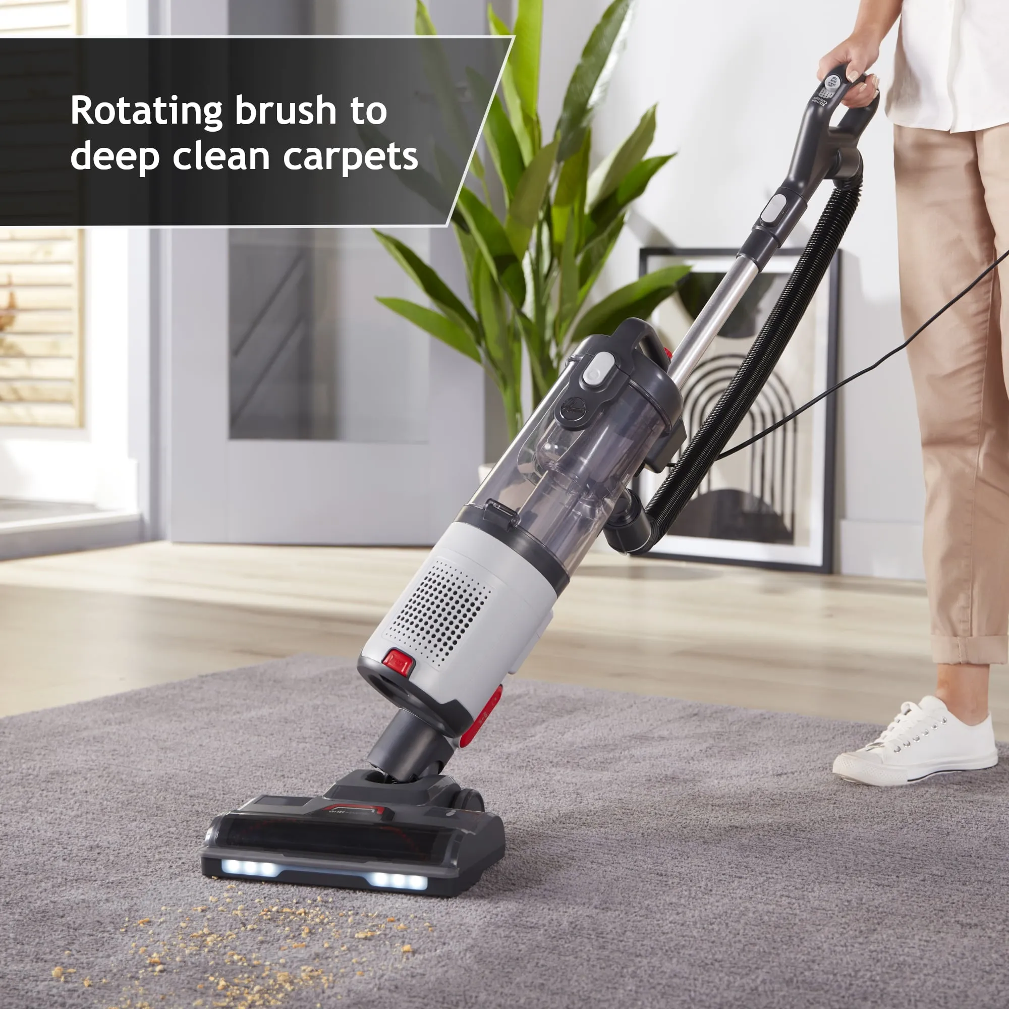 Hoover Upright Vacuum Cleaner with Anti Hair Wrap, Red - HL4