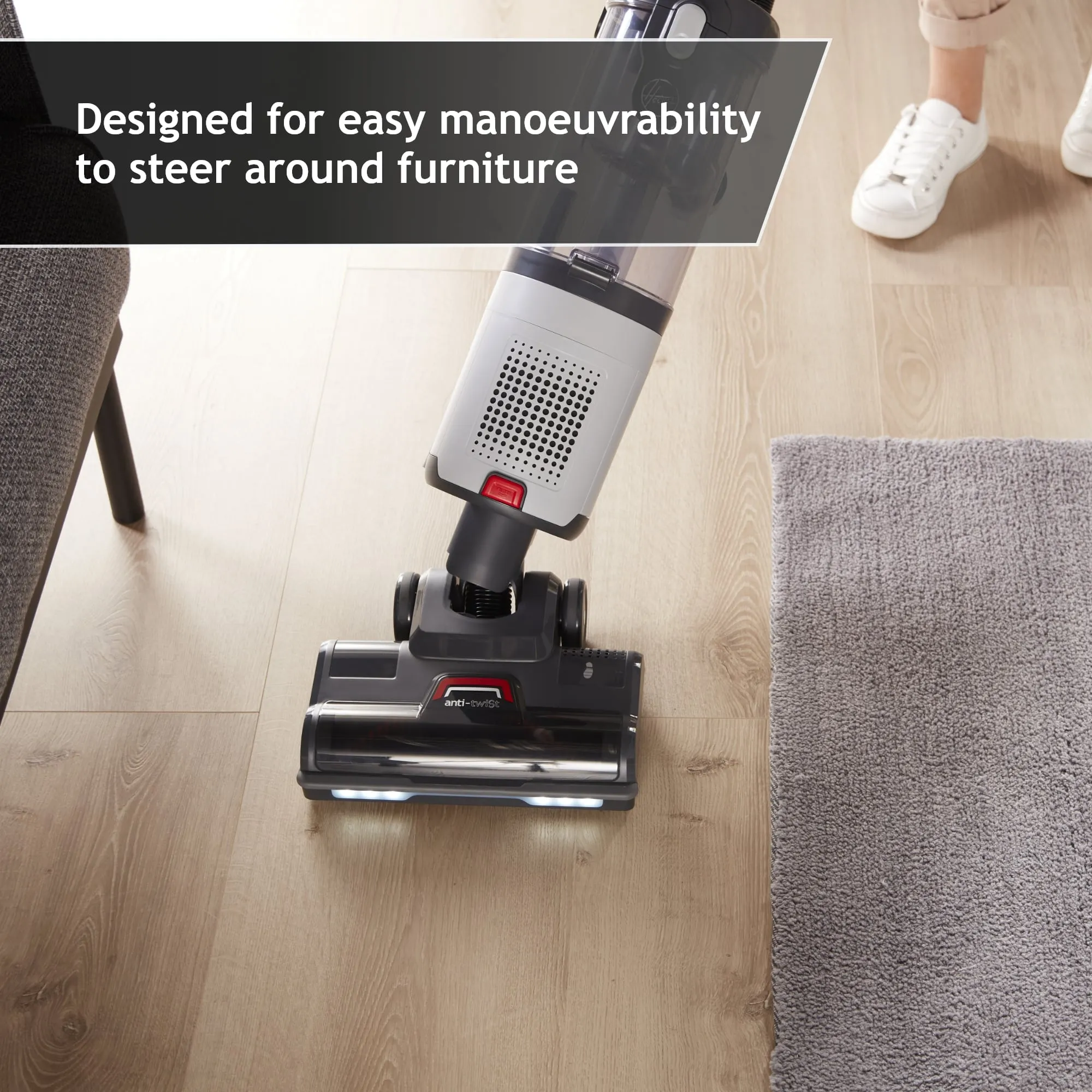 Hoover Upright Vacuum Cleaner with Anti Hair Wrap, Red - HL4