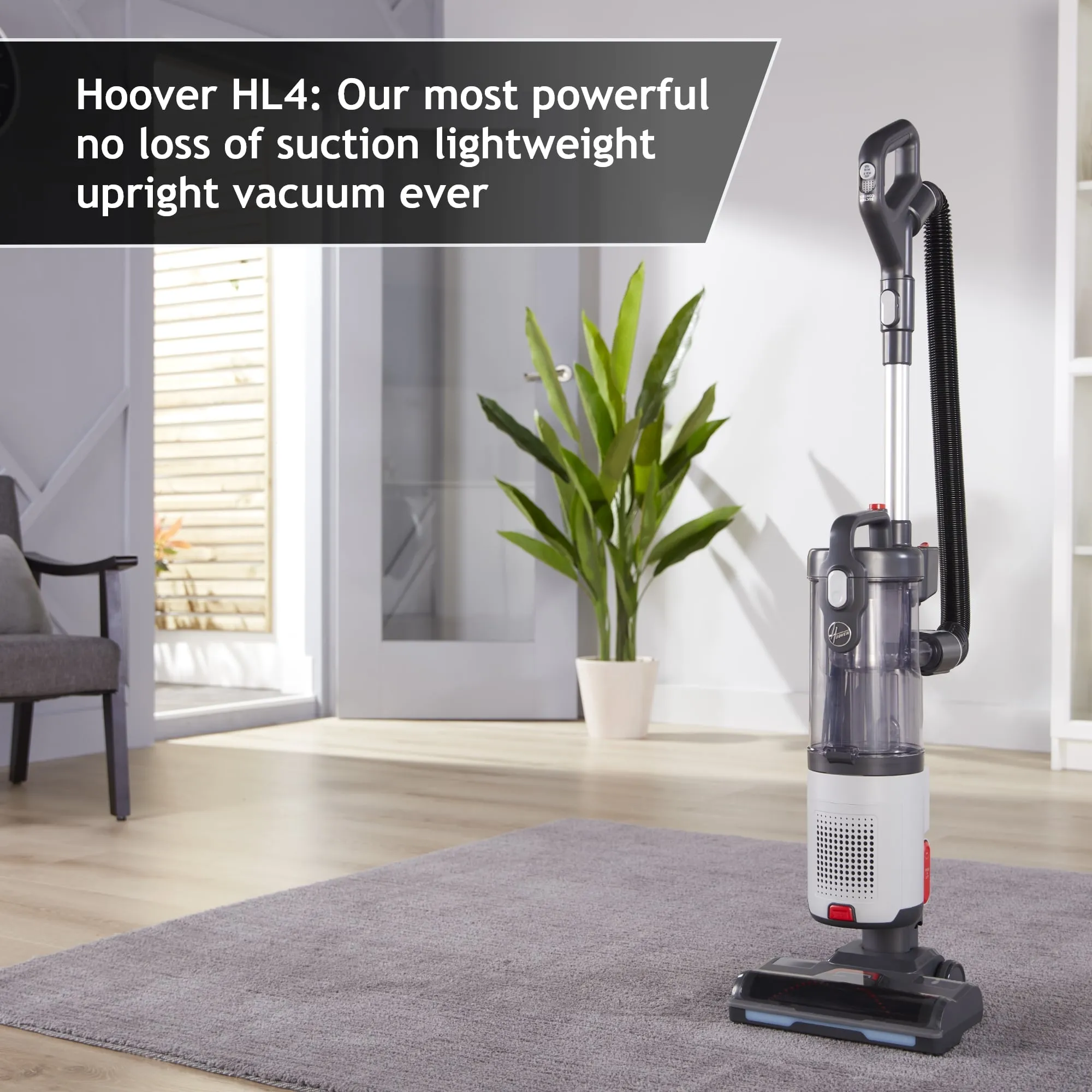 Hoover Upright Vacuum Cleaner with Anti Hair Wrap, Red - HL4