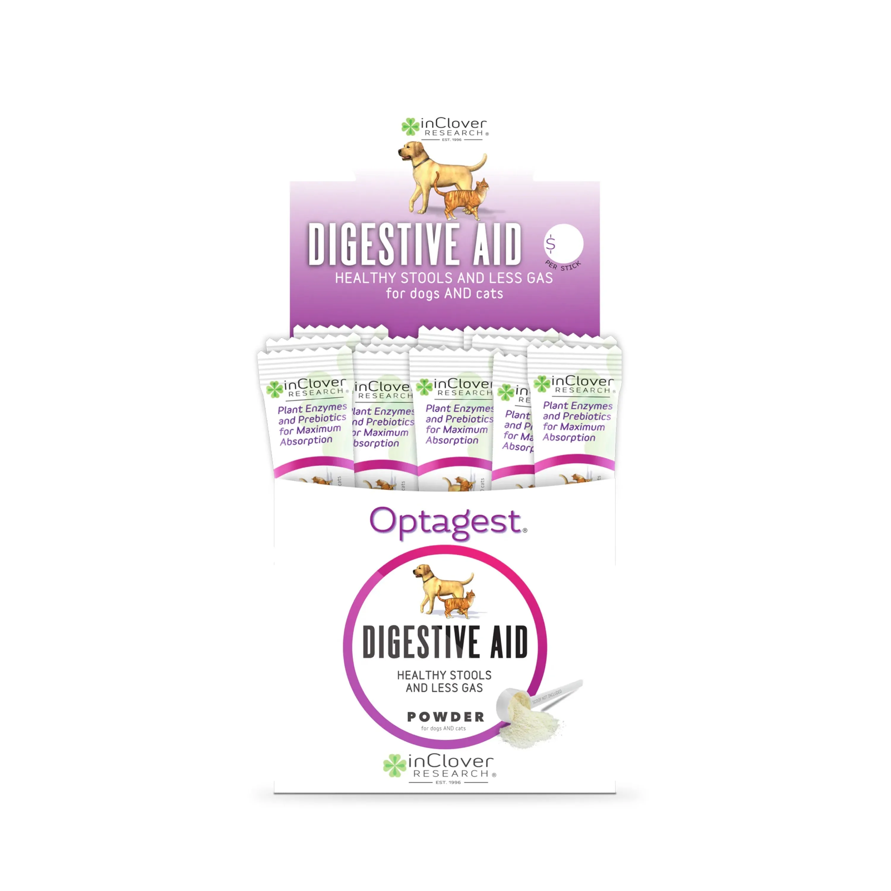 InClover Optagest Prebiotic & Enzymes Digestive Aid Powder Travel Stick (Single)