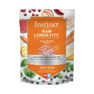 Instinct Raw Longevity Frozen Bites Grass-Fed Beef & Wild-Caught Cod Recipe Dog Food