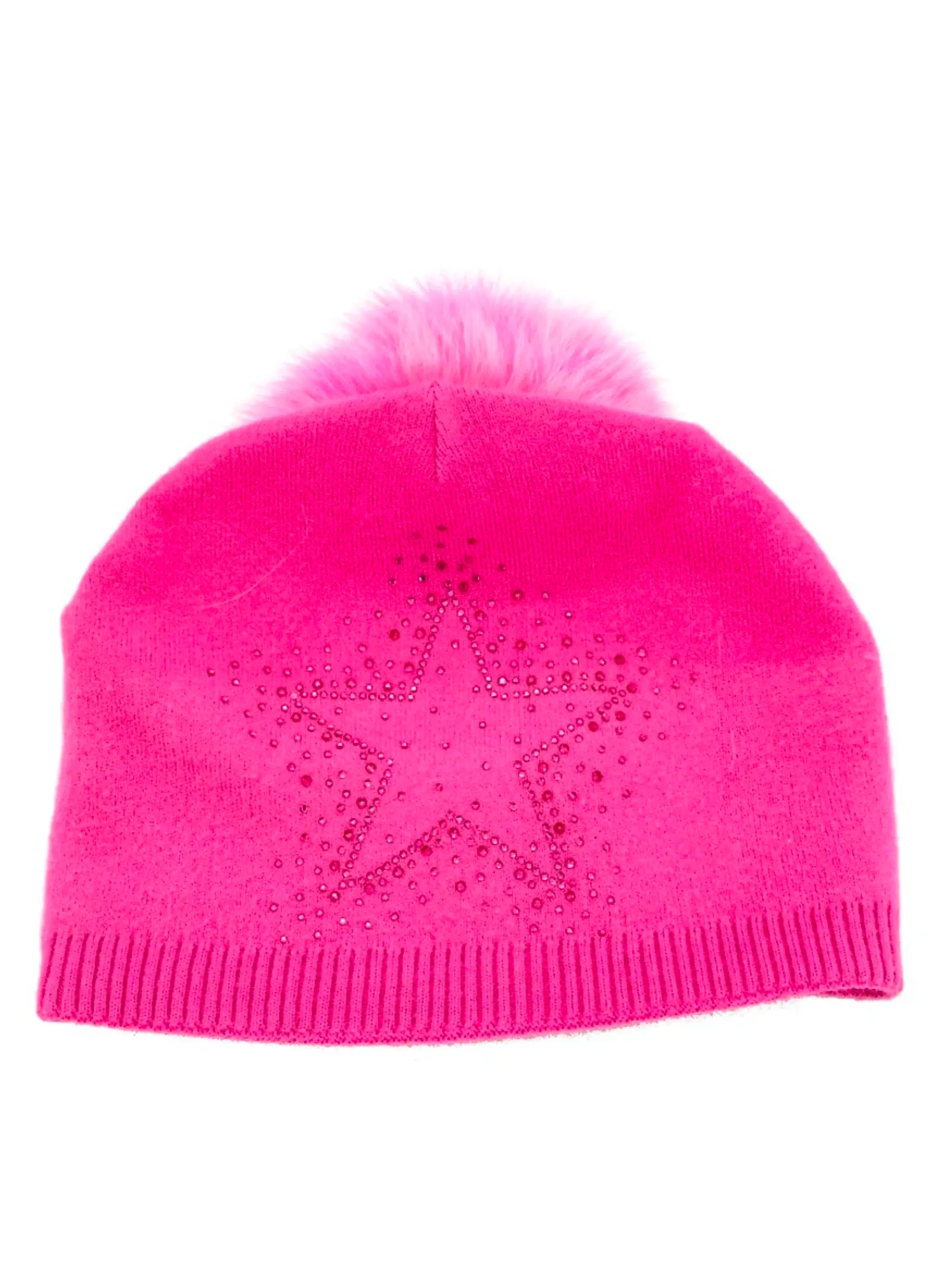 Knitted Hat [Hot Pink-HTAN36]