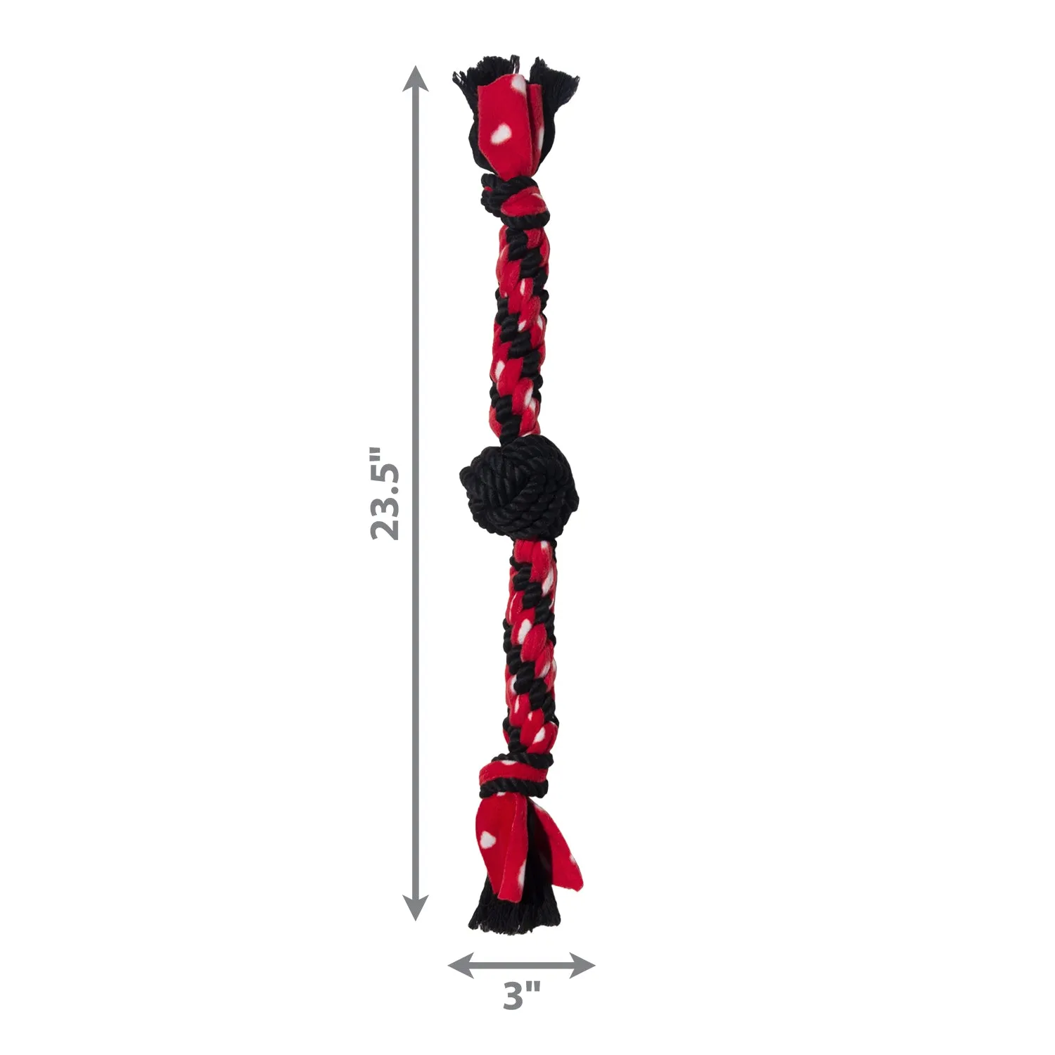 KONG Signature Rope Dual Knot with Ball Dog Toy