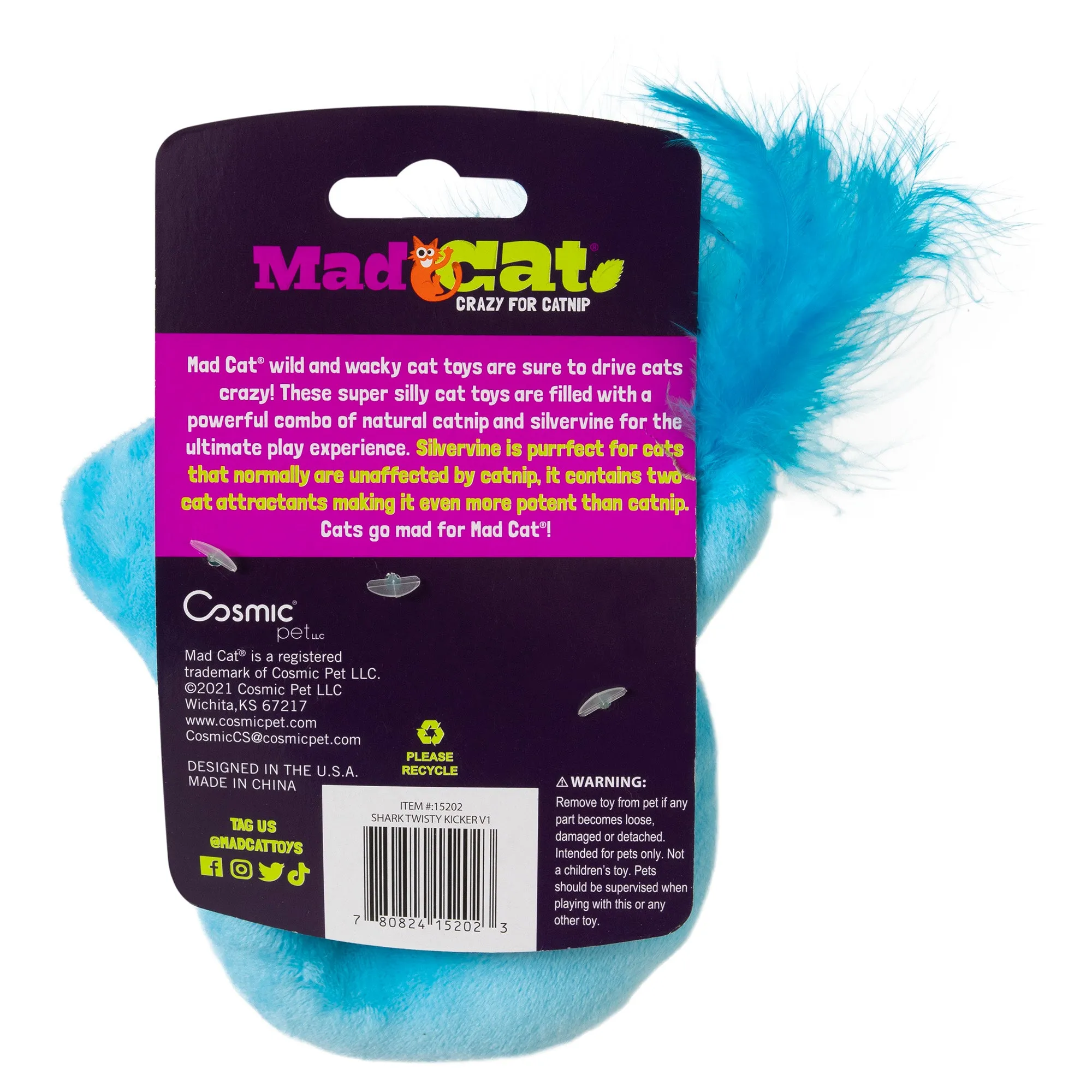 MAD CAT Shark Twisty Kicker Cat Toy