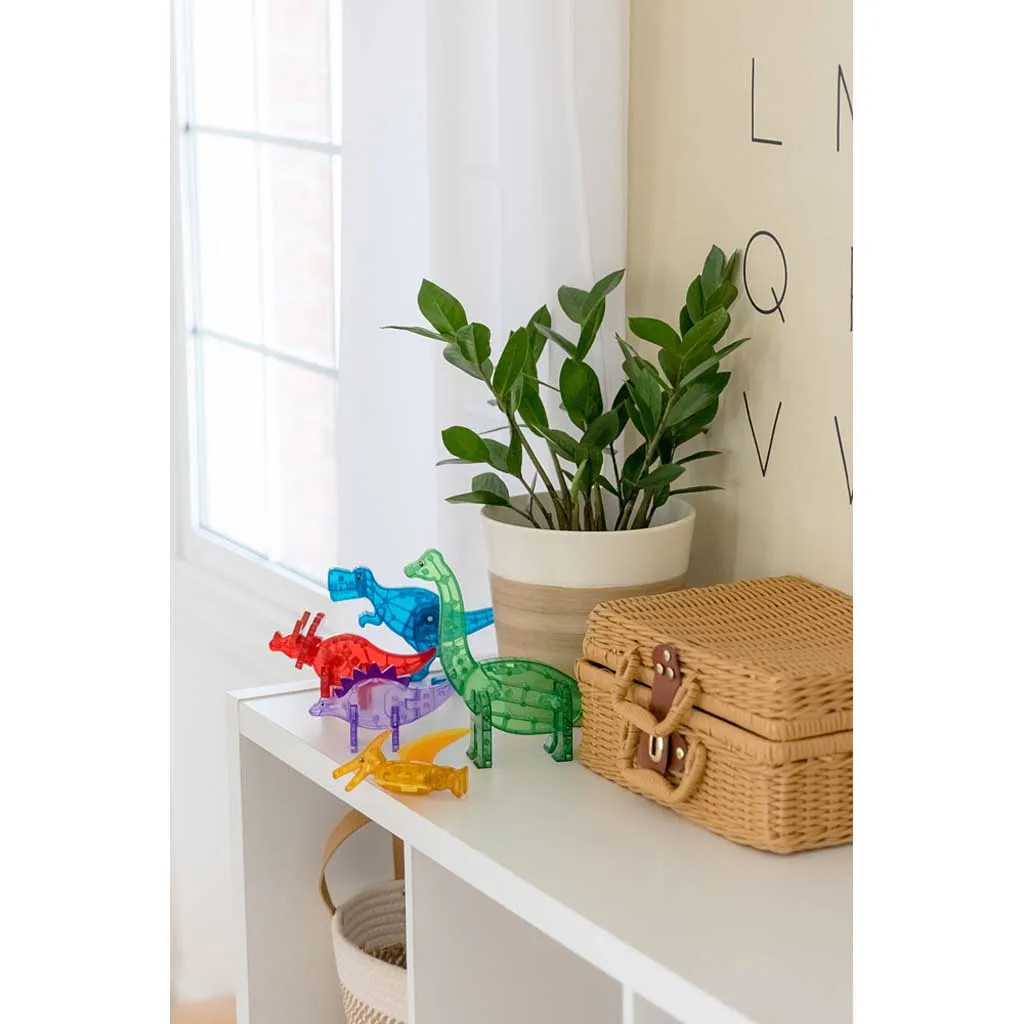 Magna Tiles Dinos 5 Piece Set - Magnetic Building Toys